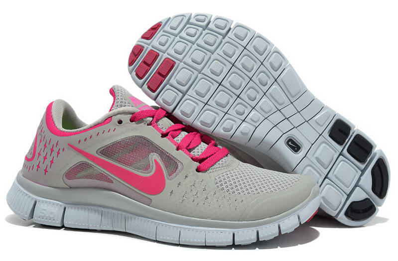 Nike Free Run Womens Shoes 5.0 Breathable Dark Gray Pink